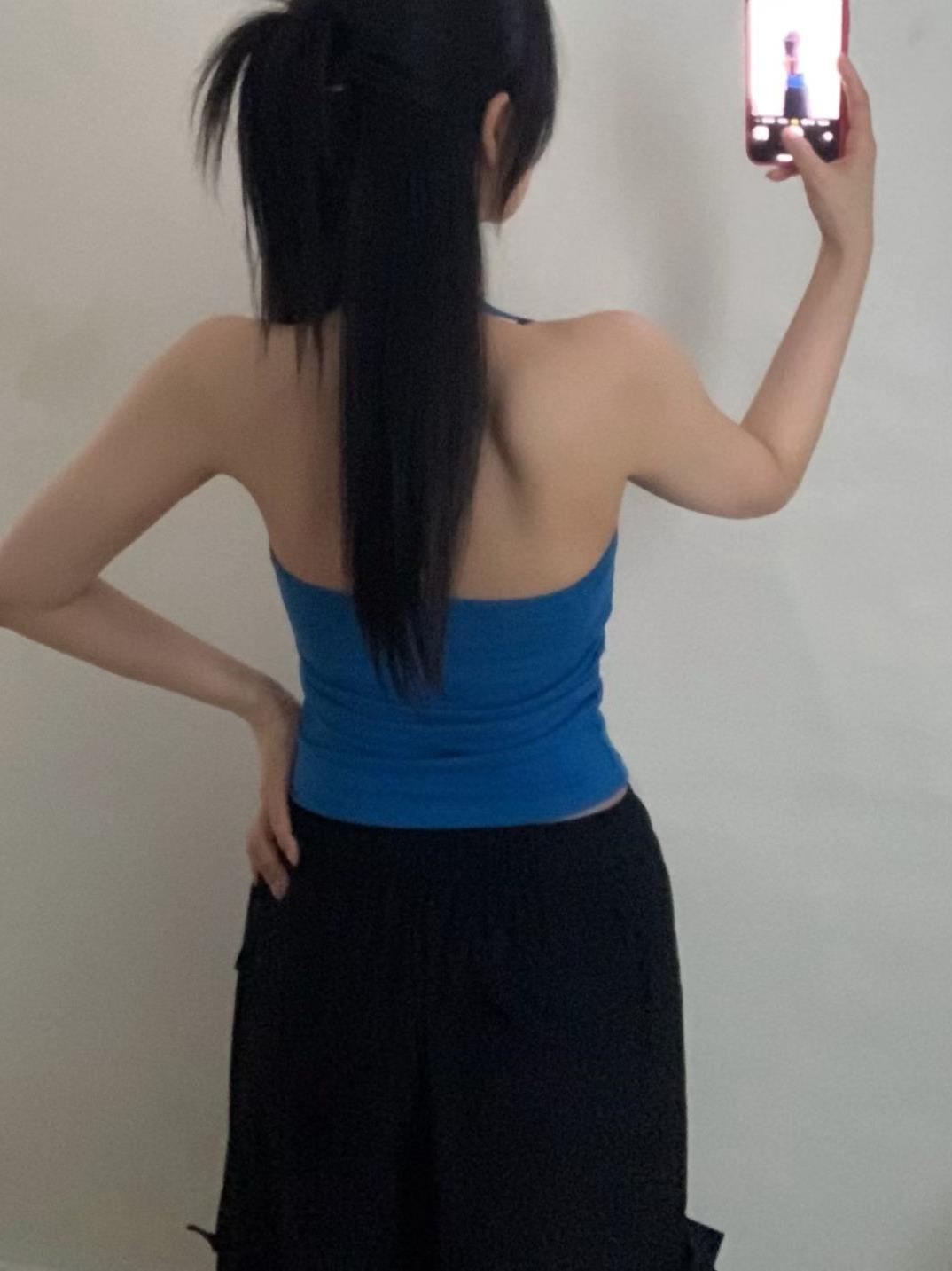 掛脖U領棉質BRA背心